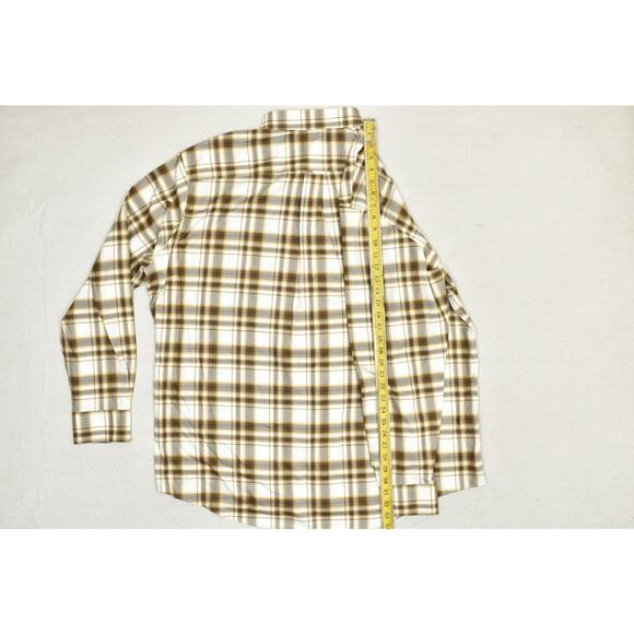 Cabela's Plaid Flannel Button Up Shirt Brown Size 2XLT Big & Tall Flannel - Picture 7 of 8